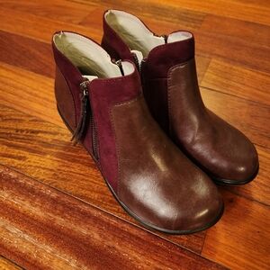 Jambu JBU Womans Encore Pilot Burgundy Leather Boots Size 7